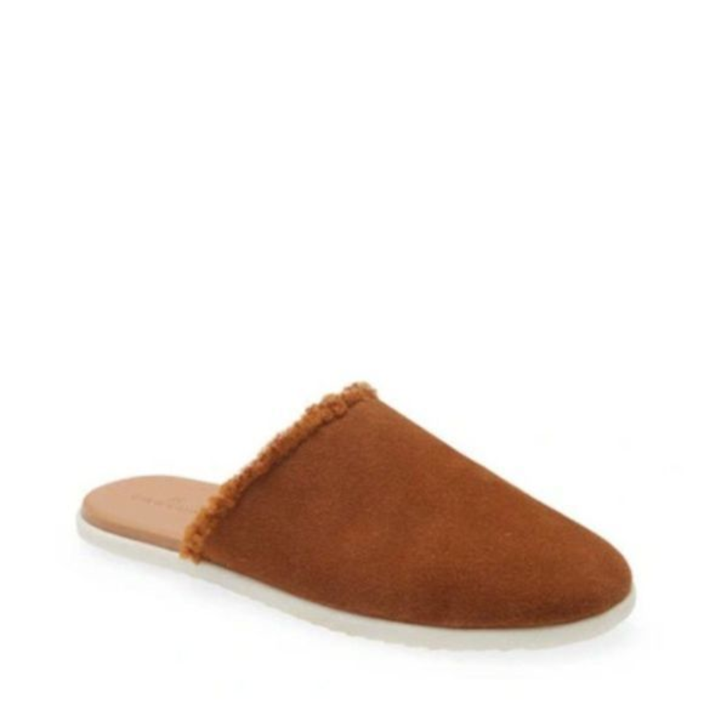 NWB CASLON Alise Brown Chestnut Slip On Flat‎ Mules (9.5)